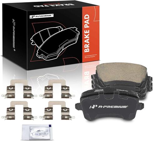 A-Premium Rear Ceramic Brake Pads Set Compatible with Audi A4 2009-2016, Q5 2009-2017, A5 2010-2014, A4 allroad 2013-2016, A4 Quattro 2009-2016, A5 Quattro 2008-2017, allroad 2013-2016, 4-Pack in Saudi Arabia