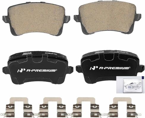 A-Premium Rear Ceramic Brake Pads Set Compatible with Audi A4 2009-2016, Q5 2009-2017, A5 2010-2014, A4 allroad 2013-2016, A4 Quattro 2009-2016, A5 Quattro 2008-2017, allroad 2013-2016, 4-Pack in Saudi Arabia