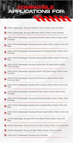 R1 Concepts Front and Rear Brake Kit For 2011-2017 Volkswagen Touareg| Drilled Slotted Brake Rotors| Optimum OEP Brake Pads and Rotors Kit| Hardware, Sensor included in Saudi Arabia