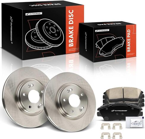 A-Premium 12.00 inch (305mm) Front Vented Disc Brake Rotors + Ceramic Pads Kit Compatible with Select Hyundai and Kia Models - Elantra 2017-2020, Sportage 2017-2020, Tucson 2016-2021, 6-PC Set in Saudi Arabia
