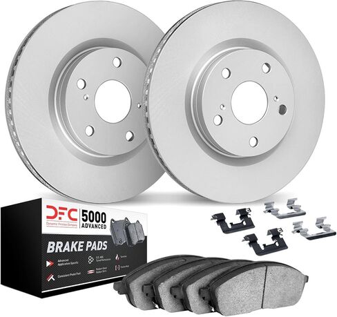 مجموعة فرامل شركة الاحتكاك الديناميكي لسيارة شيفروليه إكوينوكس 2021-2023، جي إم سي تيرين؛ 2020-2023 شيفروليه ماليبو؛ شيفروليه تراكس 2024| طقم دوّارات ووسادات فرامل أمامية 5000 المتقدمة | الأجهزة متضمنة in Kuwait