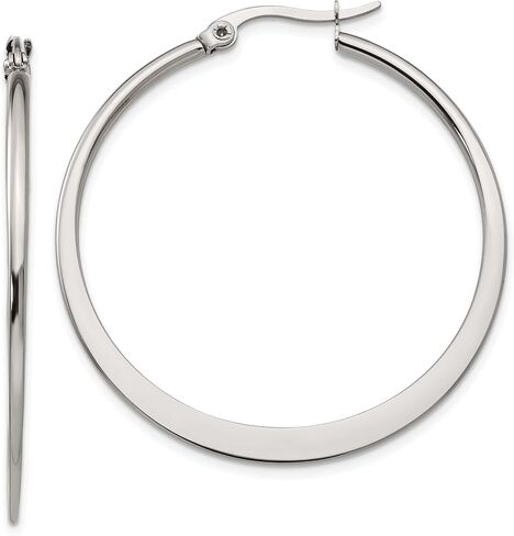 Chisel Stainless Steel 40mm Diameter Hoop Earrings 40mm in Kuwait