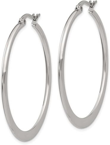 Chisel Stainless Steel 40mm Diameter Hoop Earrings 40mm in Kuwait