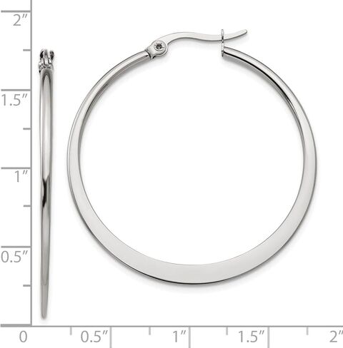 Chisel Stainless Steel 40mm Diameter Hoop Earrings 40mm in Kuwait