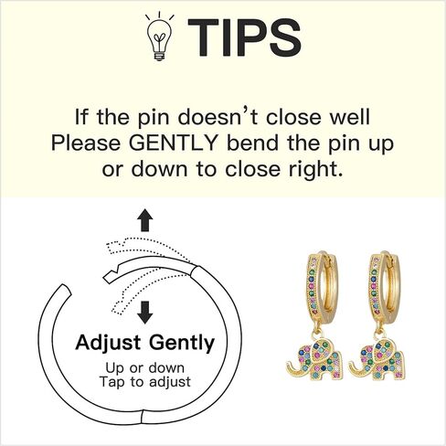 أقراط دائرية مع حليات متدلية على شكل فيل، حجر مرصوف متعدد الألوان in Kuwait