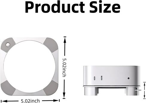حامل Mac mini M4، حامل من الألومنيوم لجهاز Mac mini M4 وM4 Pro لعام 2024، سهولة الوصول إلى زر الطاقة، تهوية محسنة، تصميم مستقر وآمن in Saudi Arabia