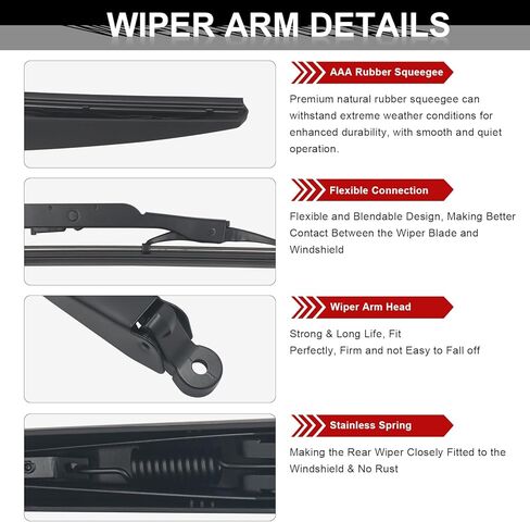 Triumilynn Rear Wiper Arm Blade Replacement for Chevrolet Chevy Traverse 2018-2023, Trax(Tracker) 2015-2022 Rear Back Wiper Set, 84148861 84148860 in Saudi Arabia