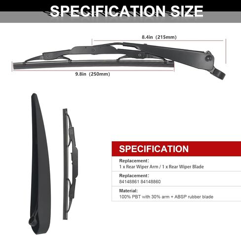 Triumilynn Rear Wiper Arm Blade Replacement for Chevrolet Chevy Traverse 2018-2023, Trax(Tracker) 2015-2022 Rear Back Wiper Set, 84148861 84148860 in Saudi Arabia