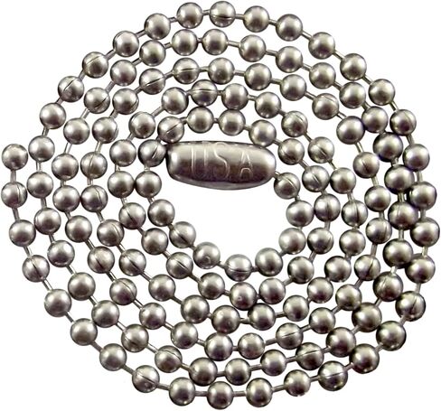 24 Inch Ball Chain Necklace, T304 Stainless Steel 2.4mm, Made in The USA (1) in Kuwait