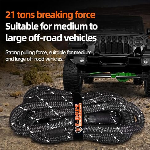 F-Rope 1" x 30ft Kinetic Recovery Rope 48600 LBS Elastic Nylon Offroad Snatch Strap Kit with 2 Soft Shackles for Truck SUV UTV ATV Tractor 4x4 Recovery in Saudi Arabia