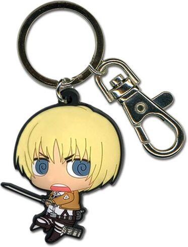 سلسلة مفاتيح Great Eastern Entertainment Attack On Titan SD Armin PVC متعددة الألوان، 2 بوصة in Saudi Arabia