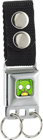 Invader Zim Keychain, Seatbelt Buckle Keychain, Invader Zim GIR Taco Pose Full Color Green in Saudi Arabia