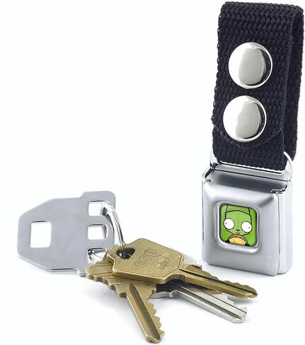 Invader Zim Keychain, Seatbelt Buckle Keychain, Invader Zim GIR Taco Pose Full Color Green in Saudi Arabia