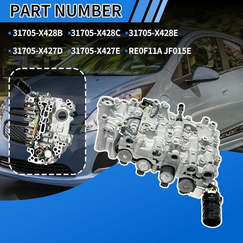 JF015E RE0F11A CVT Transmission Valve Body Compatible with 2013-2019 Nissan Sentra1.6L 1.8L, Versa Tiida Note Nissan Versa Note 2013-2015 Chevrolet Spark Suzuki Swift 31705-X428E 31705-X428B in Kuwait