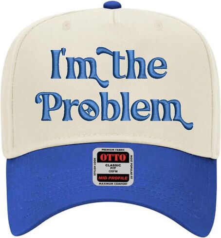 I'm The Problem Hat | 2 Tone Trucker Hat | Unisex 5 Panel Adjustable Snapback Cap | Embroidered Cap | Sarcastic, Funny Hat in Kuwait