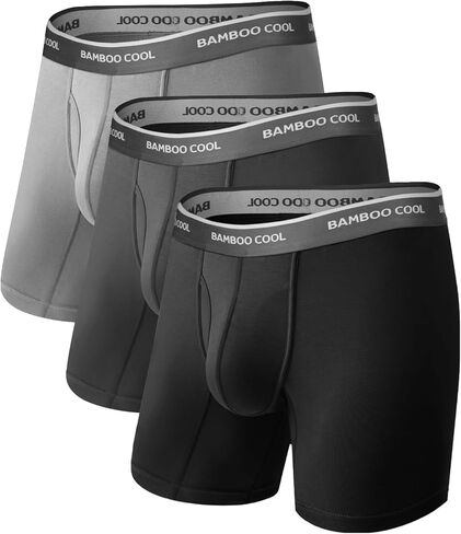 BAMBOO COOL Breathable Men's Underwear Modern Multipack Comfortsoft Moisture-Wicking Boxer Briefs 6 Pack in Kuwait