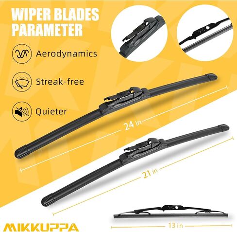 MIKKUPPA 24"+21"+13" Windshield Wiper Blades Replacement for Chevy Traverse 2012 2013 2014 2015 2016 2017 Original Factory Quality All Season Front Rear Wiper Blade Set - (Pack of 3) in Saudi Arabia