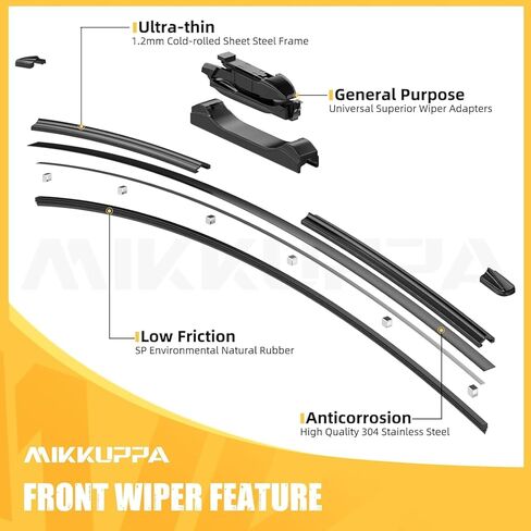 MIKKUPPA 24"+21"+13" Windshield Wiper Blades Replacement for Chevy Traverse 2012 2013 2014 2015 2016 2017 Original Factory Quality All Season Front Rear Wiper Blade Set - (Pack of 3) in Saudi Arabia