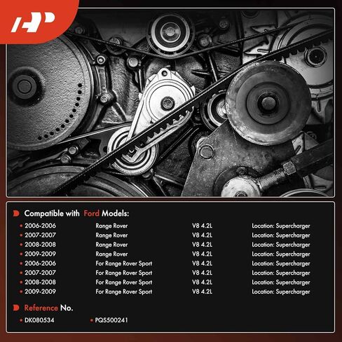A-Premium 53.4 Inch Dual-Sided Serpentine Drive Belt Compatible with Land Rover Range Rover, Range Rover Sport, 2006 2007 2008 2009, 4.2L in Saudi Arabia
