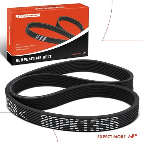A-Premium 53.4 Inch Dual-Sided Serpentine Drive Belt Compatible with Land Rover Range Rover, Range Rover Sport, 2006 2007 2008 2009, 4.2L in Saudi Arabia