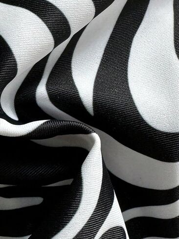 SweatyRocks Women's Two Piece Swimsuit Zebra Print Swimwear Halter String Triangle Bikini Sets in Saudi Arabia