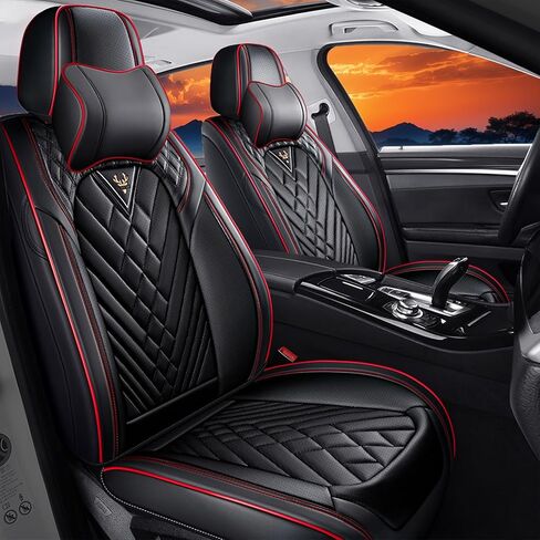 Fit for Honda HRV Seat Covers Full Set 2016-2026, Full Coverage Customized Car Seat Covers Full Set, Premium Leather Waterproof Easy to Install(Gray&Black/Standard 5 Seats) in Saudi Arabia
