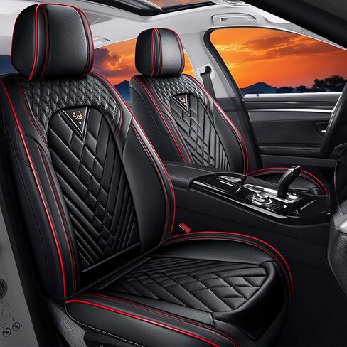 Fit for Honda HRV Seat Covers Full Set 2016-2026, Full Coverage Customized Car Seat Covers Full Set, Premium Leather Waterproof Easy to Install(Gray&Black/Standard 5 Seats) in Saudi Arabia