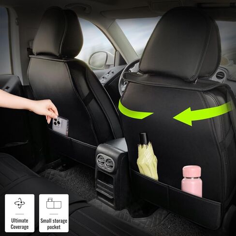 Car Seat Cover, Black & Pink Striped 02 Style Leather, PU - Polyurethane Interior Seat Cushion Scratch Guard Protector for Most SUV, Sedan,Coupe in Kuwait