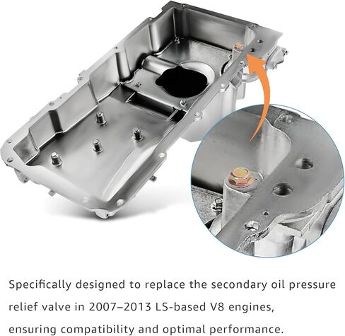 LS Oil Pan Oil Pressure Relief Valve Plug Compatible with Bypass 2007+ Gen IV LS Engines LS1 LS2 LS6 LQ4 LQ9 6.0L 5.7L 5.3L 4.8L in Kuwait