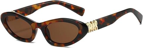نظارات شمسية AICase Bruno Merch Mars Peso Gifts Pluma Retro بيضاوية الشكل للنساء والرجال، نظارات شمسية صغيرة في التسعينات، ظلال مستديرة عصرية، تصميم Miu، حماية من الأشعة فوق البنفسجية 400 in Saudi Arabia