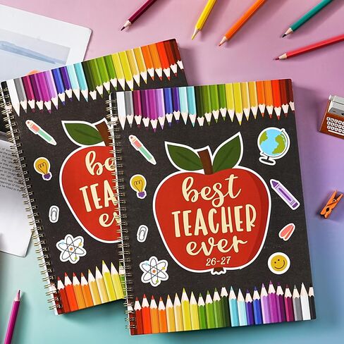 Teacher Planner 2026-2027 - Academic Planner Teacher Lesson Planner 2026-2027 from Jul. 2026- Jun. 2027, Academic Planners for School Year with Colorful Tabs and Inner Pocket, 8.5" x 11" in Kuwait
