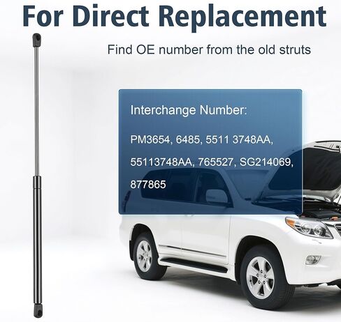 Front Hood Gas Struts Compatible with Jeep Grand Cherokee 2011-2020,for Dodge Durango 2004-2024 Sport Utility 4-Door Hood-with Factory Aluminum Hood, PM3654 5511 3748AA Gas Shock Lift Supports, 1pc in Kuwait
