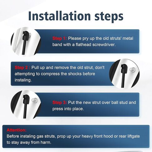 Front Hood Gas Struts Compatible with Jeep Grand Cherokee 2011-2020,for Dodge Durango 2004-2024 Sport Utility 4-Door Hood-with Factory Aluminum Hood, PM3654 5511 3748AA Gas Shock Lift Supports, 1pc in Kuwait