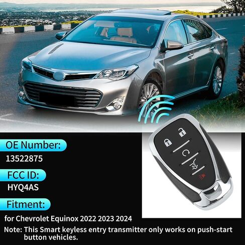 X AUTOHAUX HYQ4AS 315 MHz Replacement Keyless Entry Remote Smart Key Fob for Chevrolet Equinox 2022-2024 No.13522875 5Buttons 2Pcs in Saudi Arabia
