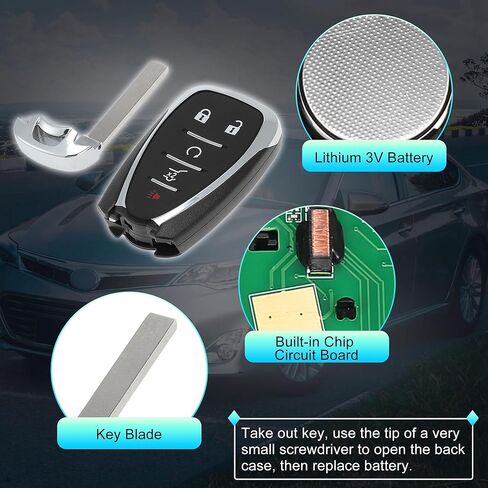 X AUTOHAUX HYQ4AS 315 MHz Replacement Keyless Entry Remote Smart Key Fob for Chevrolet Equinox 2022-2024 No.13522875 5Buttons 2Pcs in Saudi Arabia