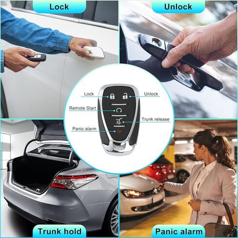 X AUTOHAUX HYQ4AS 315 MHz Replacement Keyless Entry Remote Smart Key Fob for Chevrolet Equinox 2022-2024 No.13522875 5Buttons 2Pcs in Saudi Arabia