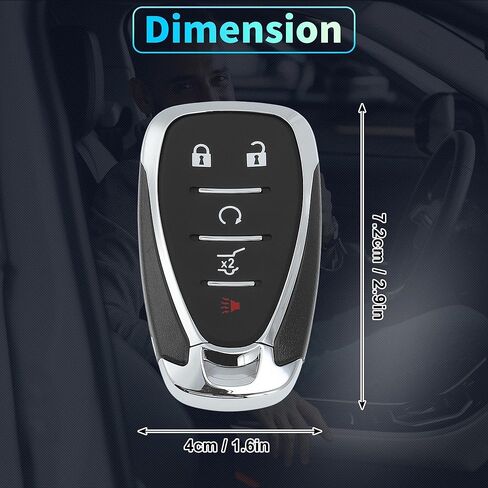X AUTOHAUX HYQ4AS 315 MHz Replacement Keyless Entry Remote Smart Key Fob for Chevrolet Equinox 2022-2024 No.13522875 5Buttons 2Pcs in Saudi Arabia