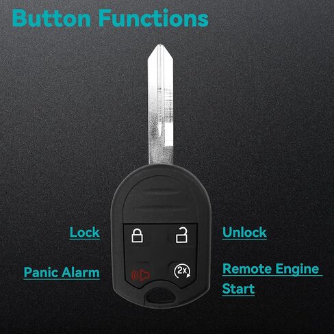 Ford Key Fob Replacement Remote Car Keys 4-Button Keyless Entry (2PCS) 315MHz Fit for 2011-2016 Ford F-150 F-250 to F-750 FCC ID CWTWB1U793 OUC6000022 in Saudi Arabia