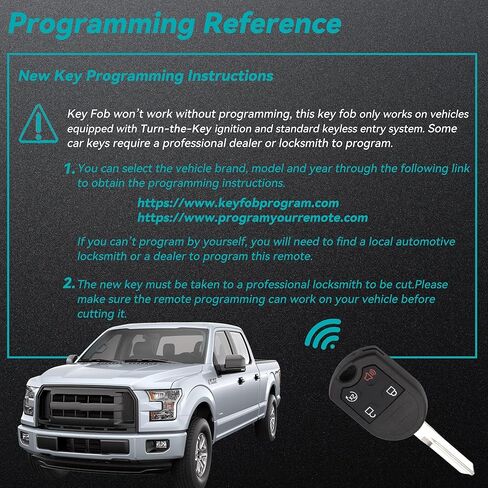 Ford Key Fob Replacement Remote Car Keys 4-Button Keyless Entry (2PCS) 315MHz Fit for 2011-2016 Ford F-150 F-250 to F-750 FCC ID CWTWB1U793 OUC6000022 in Saudi Arabia