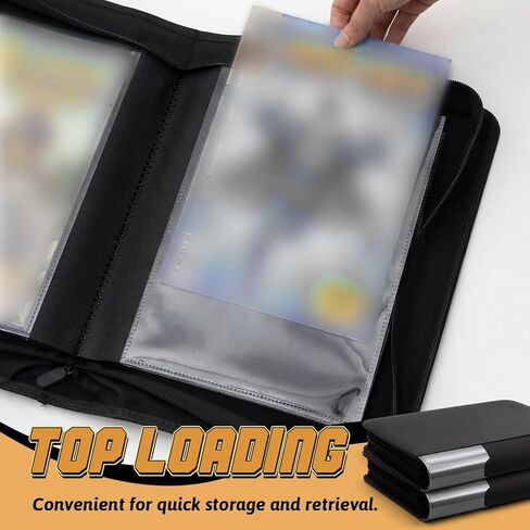 Zhehao 2 Pack Comic Book Binder، 13.4 x 10.2 x 4.3 في ألبوم تخزين من جلد البولي يوريثان مع 20 أكمام مزدوجة الجوانب، يحمل ما يصل إلى 80 كاريكاتير، يناسب معظم المجموعات الهزلية، منظم عرض أسود لهواة الجمع in Saudi Arabia