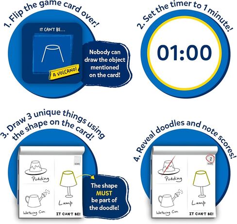 Skillmatics It’s Not It, Fast-paced Drawing Game, Family & Party Game, Fun Card & Board Game, Gifts for Kids, Teens, Adults Ages 7, 8, 9, 10 & Up in Kuwait