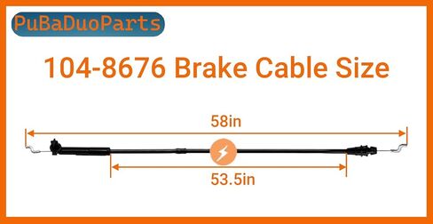 104-8676 Brake Cable Replacement for Toro 22" Recycler Lawn Mower, Fit Personal Pace Walk-Behind Models 20013 20014 20017 20018 20031 20041 20049 20051 20066 20067, Replaces 104-8676 290-919 14759 in Kuwait