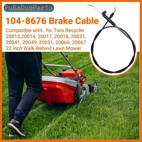 104-8676 Brake Cable Replacement for Toro 22" Recycler Lawn Mower, Fit Personal Pace Walk-Behind Models 20013 20014 20017 20018 20031 20041 20049 20051 20066 20067, Replaces 104-8676 290-919 14759 in Kuwait