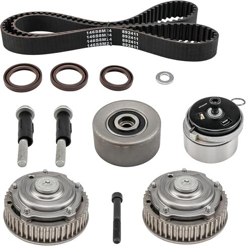 KAX Timing Belt Kit Fit for Chevy Cruze 2011-2015, Sonic 2012-2018, Cruze Limited 2016 1.8L, Aveo 2010-2011, Aveo5 2010-2011, OE# K015603XS, TCK338, 2523380, 918-776, 918-777, 55567048, 55568386 in Saudi Arabia