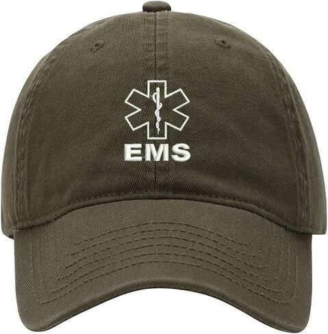 Men's Baseball Cap EMS Embroidered Washed Cotton Vintage Dad Gifts Hat in Saudi Arabia