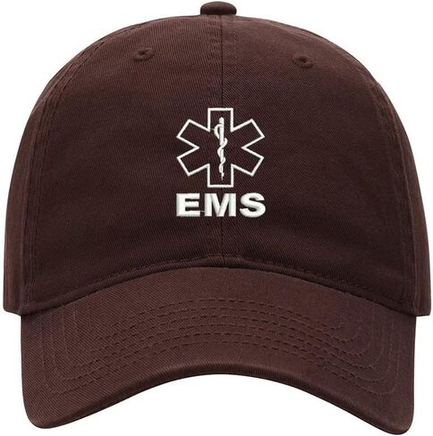 Men's Baseball Cap EMS Embroidered Washed Cotton Vintage Dad Gifts Hat in Saudi Arabia