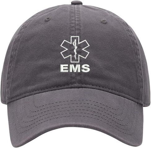 Men's Baseball Cap EMS Embroidered Washed Cotton Vintage Dad Gifts Hat in Saudi Arabia