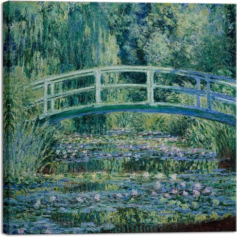 Wieco Art Canvas Print Wall Art Water-Lily Pond,1899 by Claude Monet Impressionism Art Print Picture Artwork for Living Room Bedroom Home Kitchen Decorations in Saudi Arabia