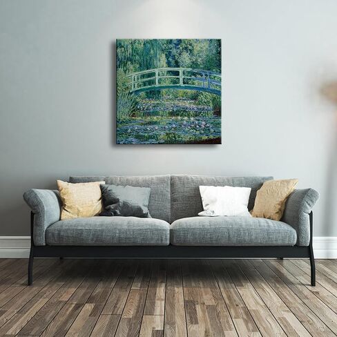 Wieco Art Canvas Print Wall Art Water-Lily Pond,1899 by Claude Monet Impressionism Art Print Picture Artwork for Living Room Bedroom Home Kitchen Decorations in Saudi Arabia