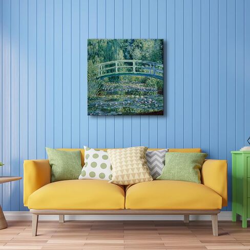 Wieco Art Canvas Print Wall Art Water-Lily Pond,1899 by Claude Monet Impressionism Art Print Picture Artwork for Living Room Bedroom Home Kitchen Decorations in Saudi Arabia